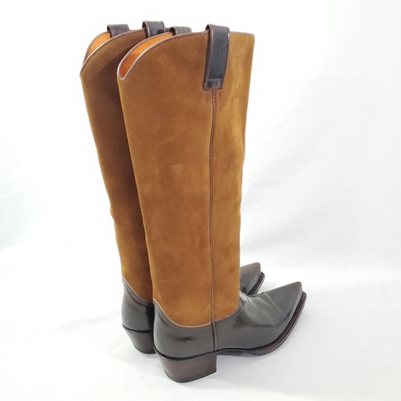 Vtg FRYE Womens Brown Suede Leather Riding Boots - Picture 5 of 12